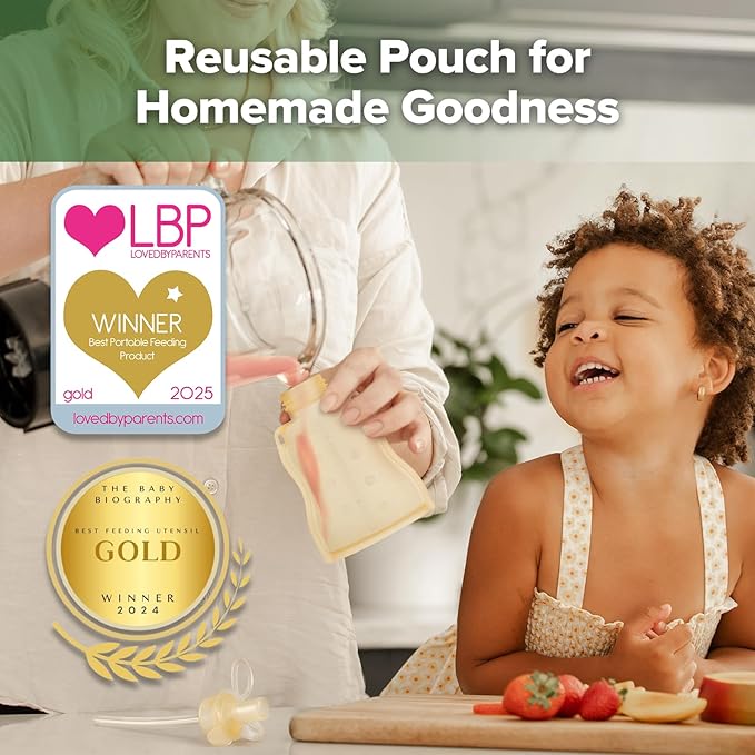 haakaa Pouch Reusable Baby Food Pouch, Reusable Pouches - Image 2