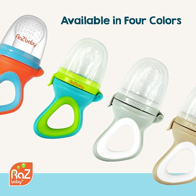 RaZbaby Baby Solids/Frozen Fruit Feeder Pacifier, Infant Teether Toy 6M+ - Image 8