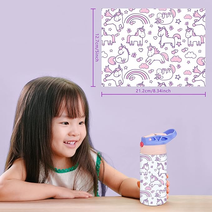 Kids Sublimation Tumbler, 12oz Sublimation Water Bottle Blanks, Straight - Image 5