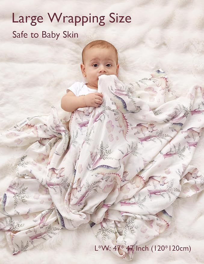 Momcozy Muslin Swaddle Blankets, Ultra Soft Neutral Registry Essentials - Image 3