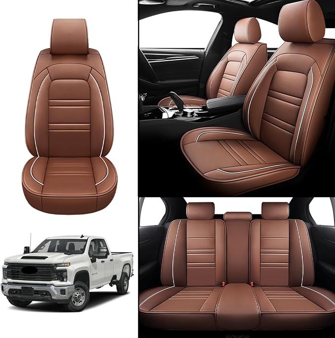 Seat Covers for Chevy Silverado 2500 2007-2025 | 5-Seats Leather Seat Covers - Image 2