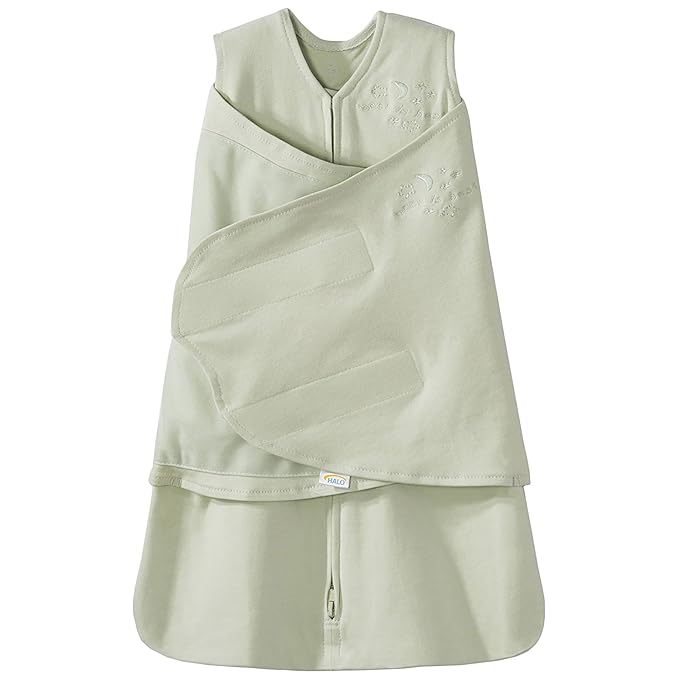 HALO 100% Cotton Sleepsack Swaddle, 3-Way Adjustable Wearable Blanket, TOG 1.5 by HALO