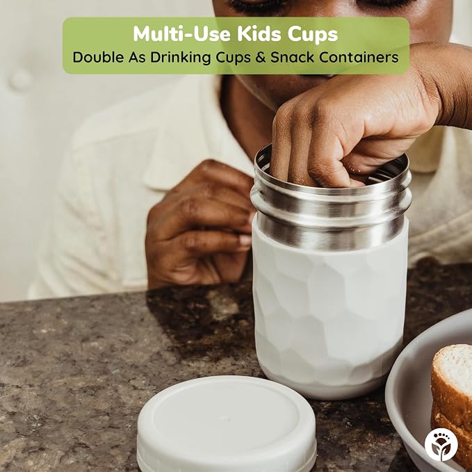 WeeSprout 2-in-1 Drinking Cups for Kids, Durable Stainless Steel Tumbler for - Image 4