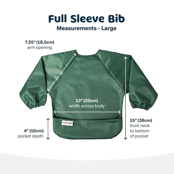 Tiny Twinkle Long Sleeve Bib for Babies & Toddlers – 2 Pack Waterproof Smock - Image 2