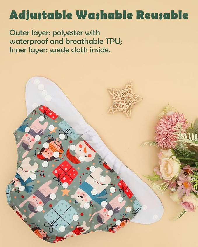 ALVABABY Baby Cloth Diaper 6 Pack - Image 2