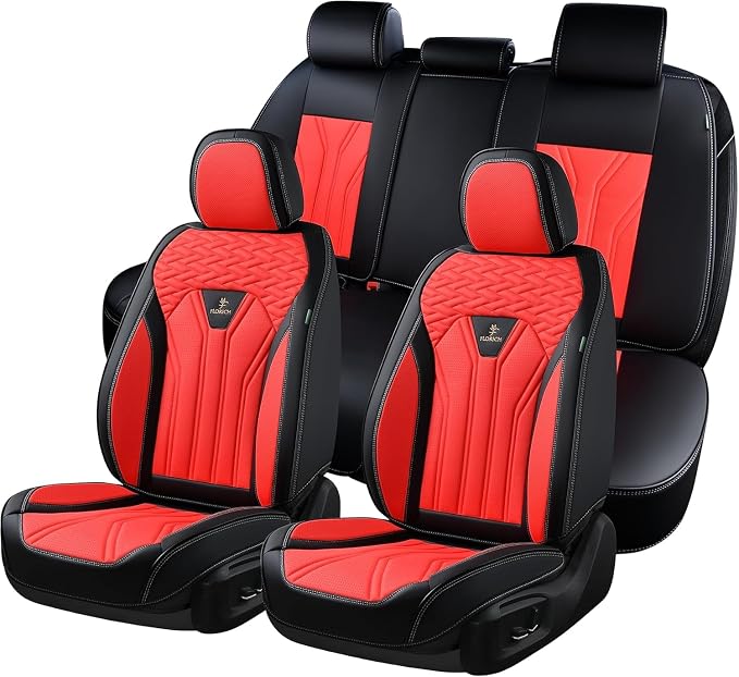 FLORICH Rear Seat Covers Leather Car Seat Covers Waterproof Back Seat Cover - Image 9