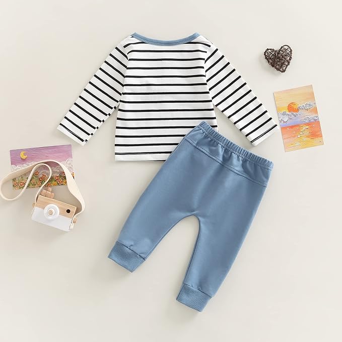 Toddler Baby Boy Clothes Solid Color Long Sleeve Crewneck Sweatshirt Top Casual - Image 7