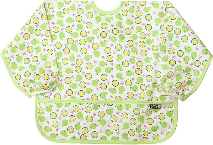 Long Sleeve Waterproof Bib for Toddlers – Feeding Smock for Baby Mealtime by Plie