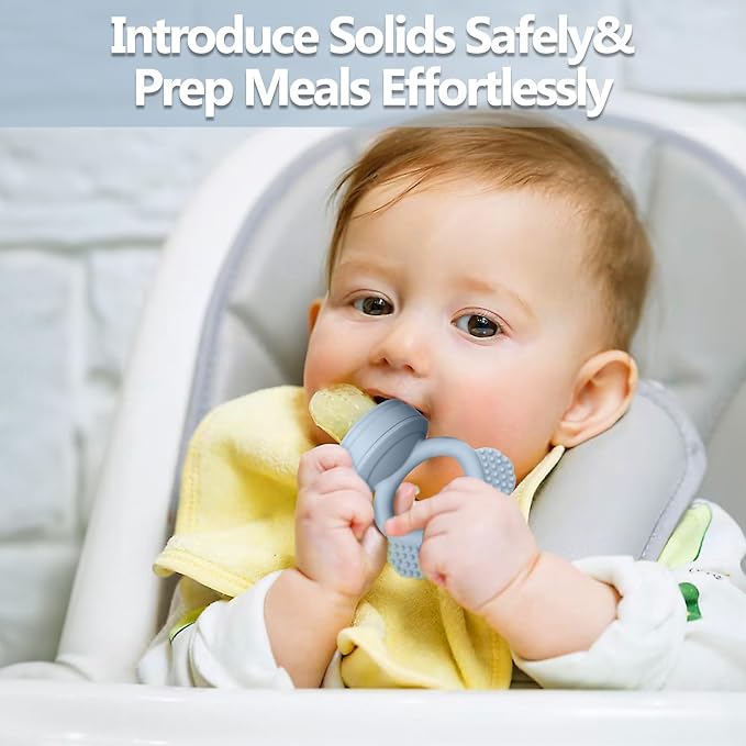 Baby Fruit/Food Feeder with Breastmilk Popsicle Molds & Teether Combo Food - Image 3