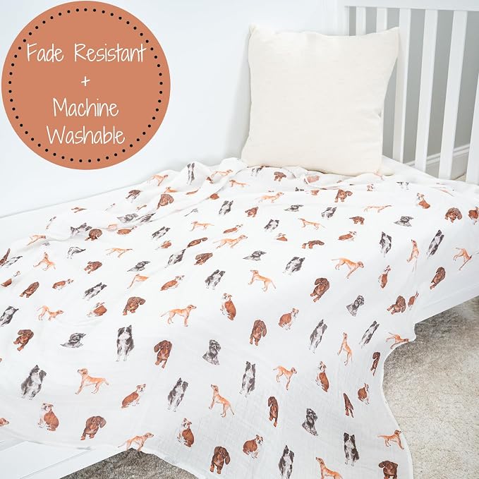 LollyBanks Swaddle Blanket, 100% Cotton Muslin Swaddle Blankets, Neutral - Image 6