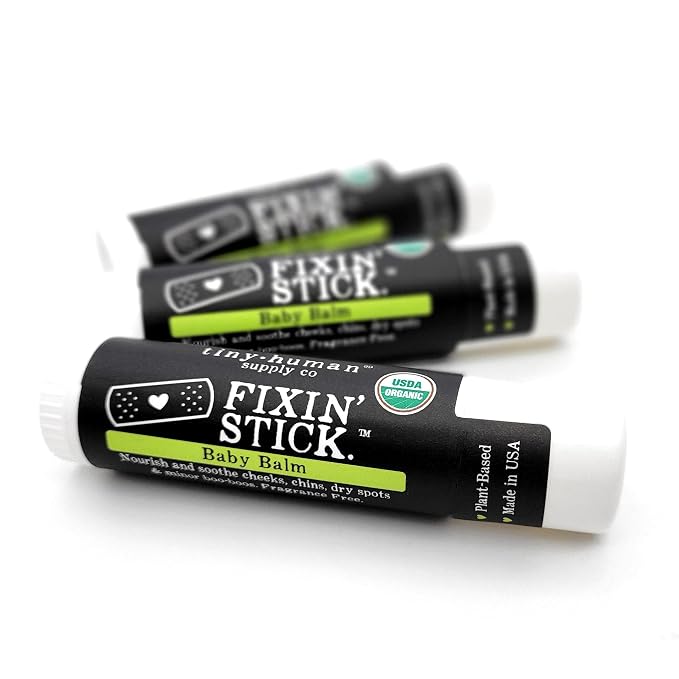 Fixin' Stick Organic Baby Balm 0.5oz, Drooly Chins, Drippy Noses and Dry Skin. by TinyHumanSupplyCo