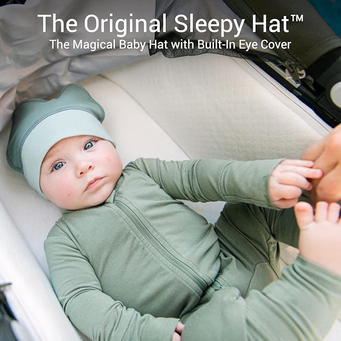 The Original Baby Sleep Mask & Soft Eye Shade – Newborn, Sun Hat & Beanie – - Image 2