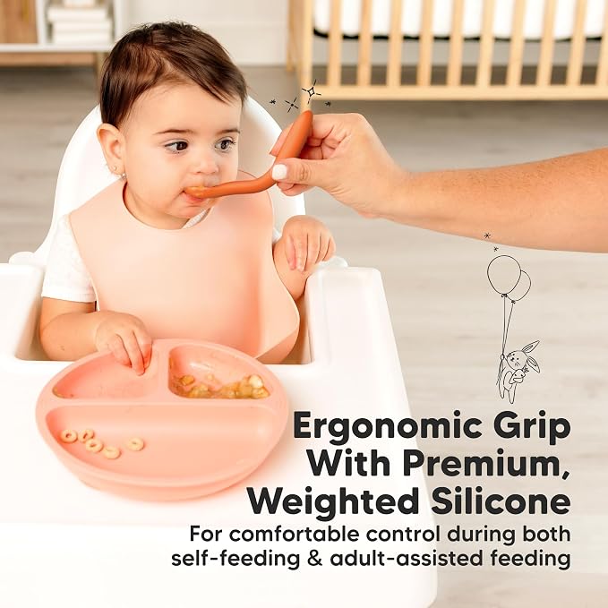 KeaBabies Silicone Baby Spoons, Self Feeding 6-12 months - Image 5