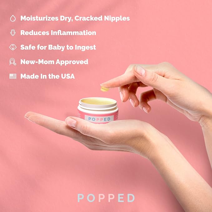 Popped Organic Nipple Butter | Made in the USA | Moisturizing Nipple Cream - Image 3