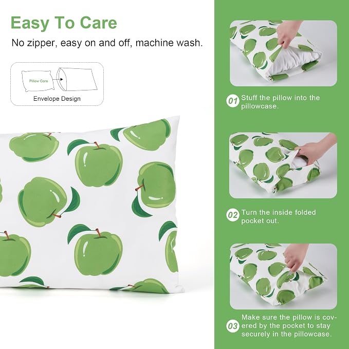 TILLYOU Toddler Pillowcases 13 x 18 Travel Pillow Case 2 Pack, Kids Pillowcases - Image 3