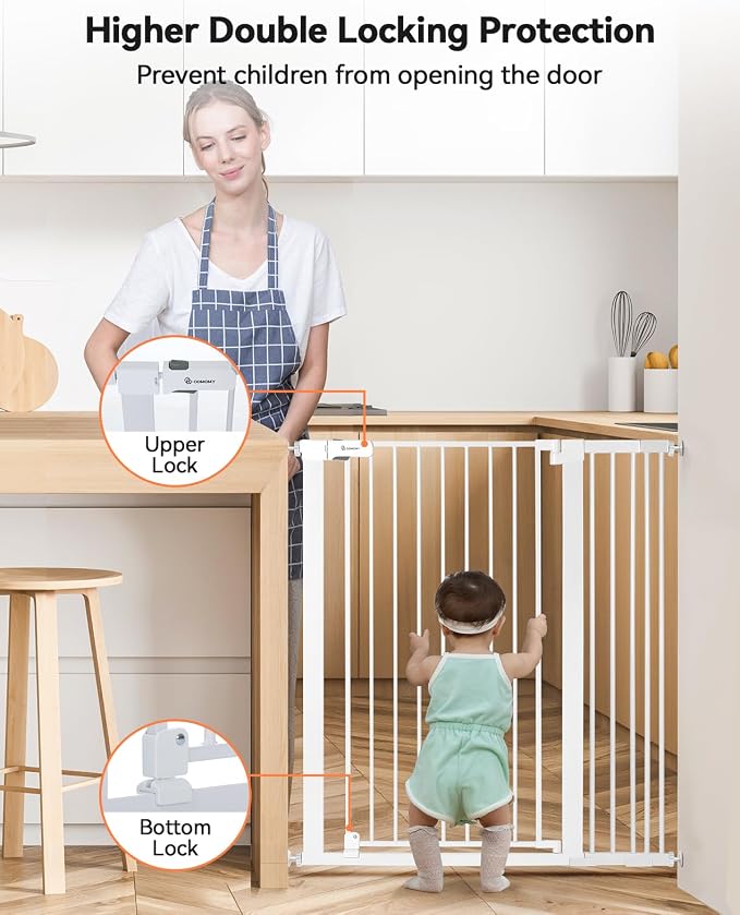 COMOMY 42" Extra Tall Baby Gate - Image 6