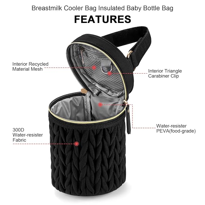 Accmor Breastmilk Cooler Bag, Insulated Baby Bottle Cooler Tote Bags - Image 5