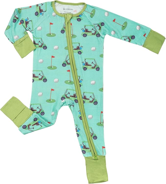 LollyBanks Baby Pajamas, 2-Way Zipper Romper, 95% Viscose Made from Bamboo and by LollyBanks