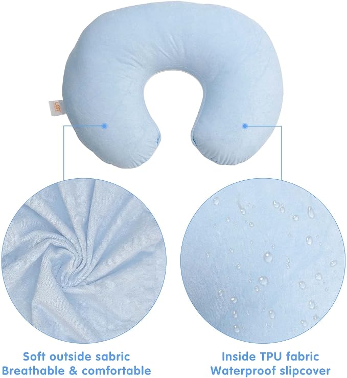 LAT Waterproof Nursing Pillow for Breastfeeding, Waterproof Removable Cover - Image 3
