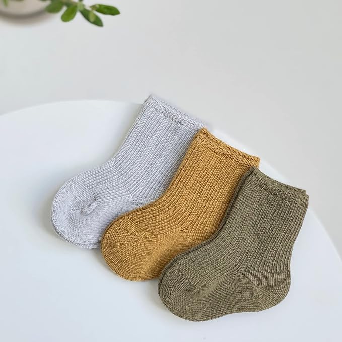 Toddler Socks Unisex Baby Baby Crew Cotton Cuff Socks - Image 3