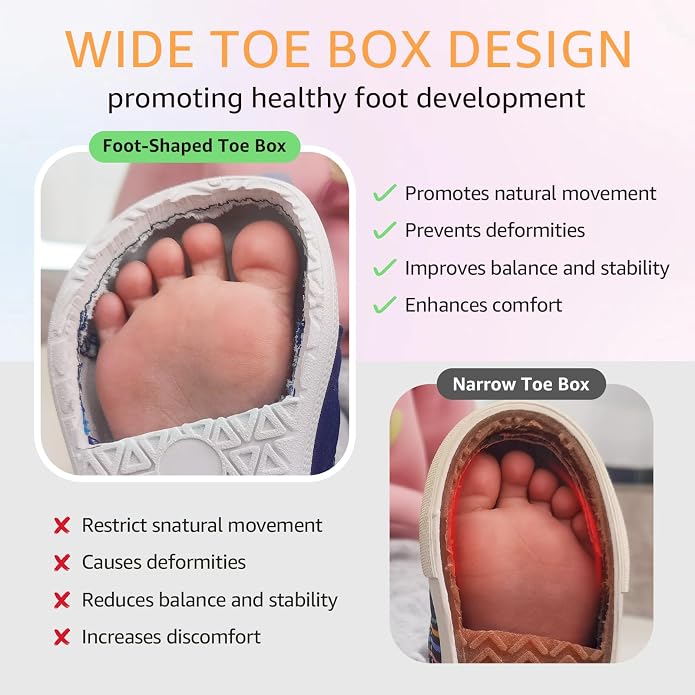 Toddler Wide Toe Box Barefoot Shoes Boys Girls Sneakers Zero Drop Kid Tennis - Image 3