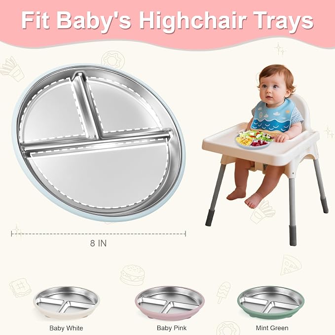 Bella’s Friends Stainless Steel Baby Plates - Image 2