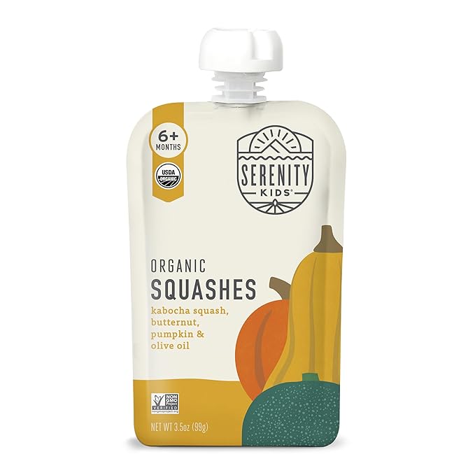 Serenity Kids 6+ Months USDA Organic Veggie Puree Baby Food Pouches | No Sugary by SerenityKids