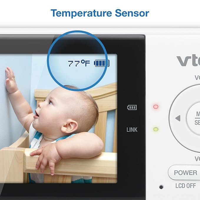 VTech VM819-2 Baby Monitor, 2.8” Screen, 2 Cameras, 1000ft Range, Night Vision - Image 10