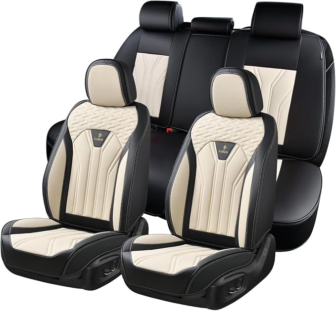 FLORICH Rear Seat Covers Leather Car Seat Covers Waterproof Back Seat Cover - Image 8