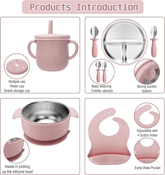 Stainless Steel Kids Plates and Bowls Set - Image 3