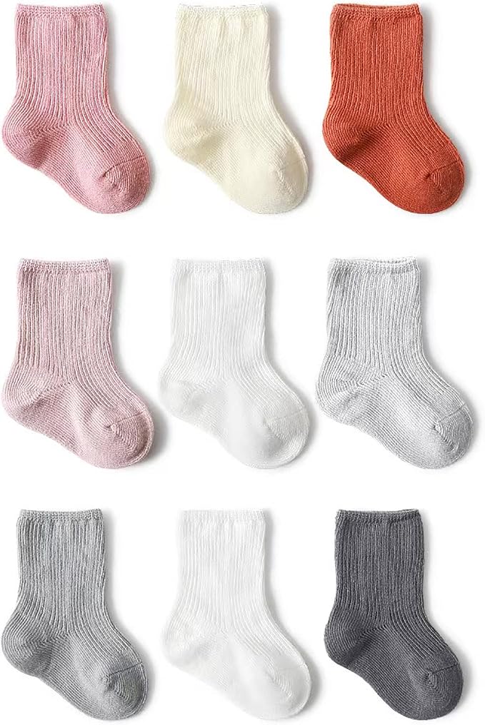 Toddler Socks Unisex Baby Baby Crew Cotton Cuff Socks by SHARELYSHEEP