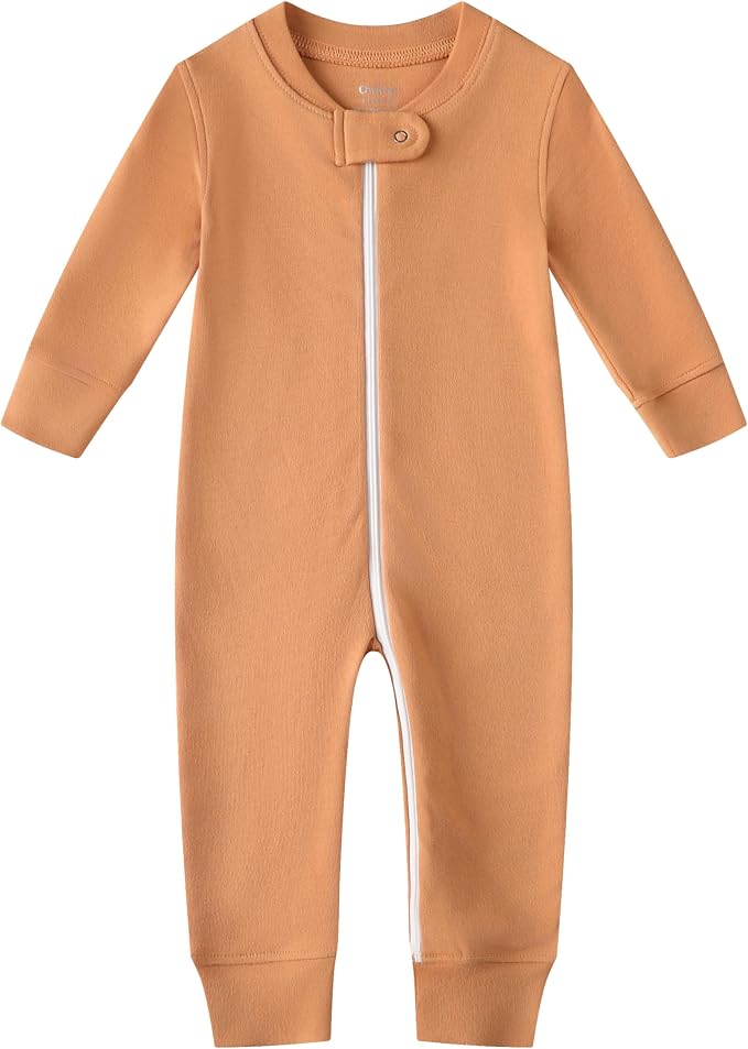 Owlivia Organic Cotton Baby Boy Girl Zip up Sleep 'N Play Pjs, Long Sleeve - Image 3