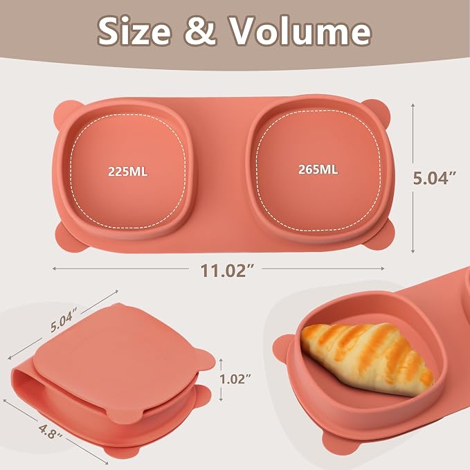 Silicone Foldable Novelty Dinner Plates, Suction Plates - Image 3