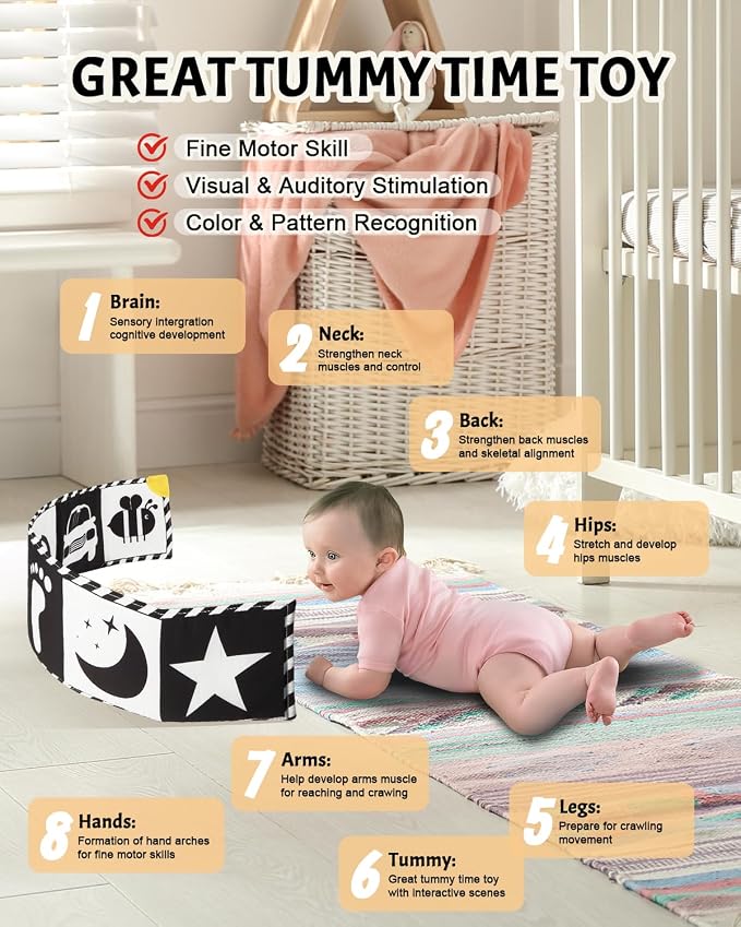 High Contrast Baby Toys, Soft Baby Books, Infant Sensory 0-6-12 Months - Image 8
