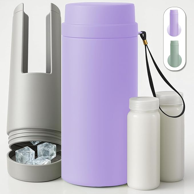 Portable Breast Milk Cooler Bottle: 30H Cooling Time, 2 x 150ml/5Oz, Durable by Tilcare