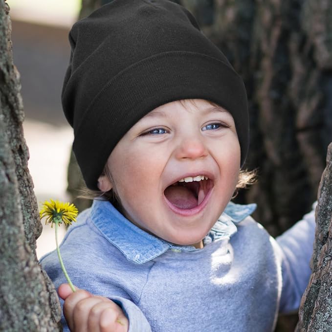 DRESHOW BQUBO 8 Pack Unisex Baby Beanie Hat Infant Toddler Kid Hats Baby Soft - Image 3