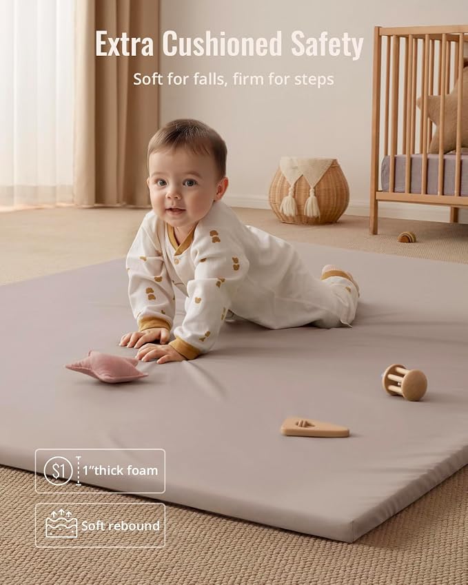 Blissful Diary Vegan Leather Baby Play Mat, Waterproof and Wipe-Clean - Image 5