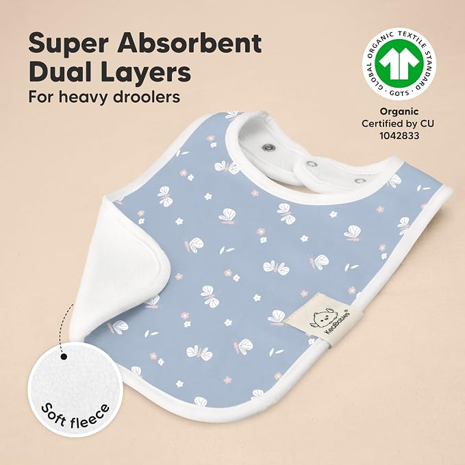 KeaBabies 8-Pack Organic Baby Bibs - Image 4