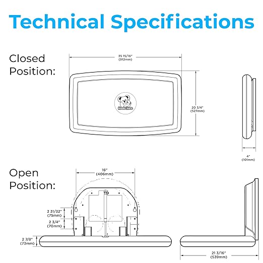 Koala Kare Surface-Mounted Horizontal Baby Changing Station, Model KB300-05 - Image 7