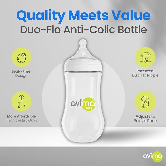 Avima Baby 12 oz Anti Colic Baby Bottles - Image 4