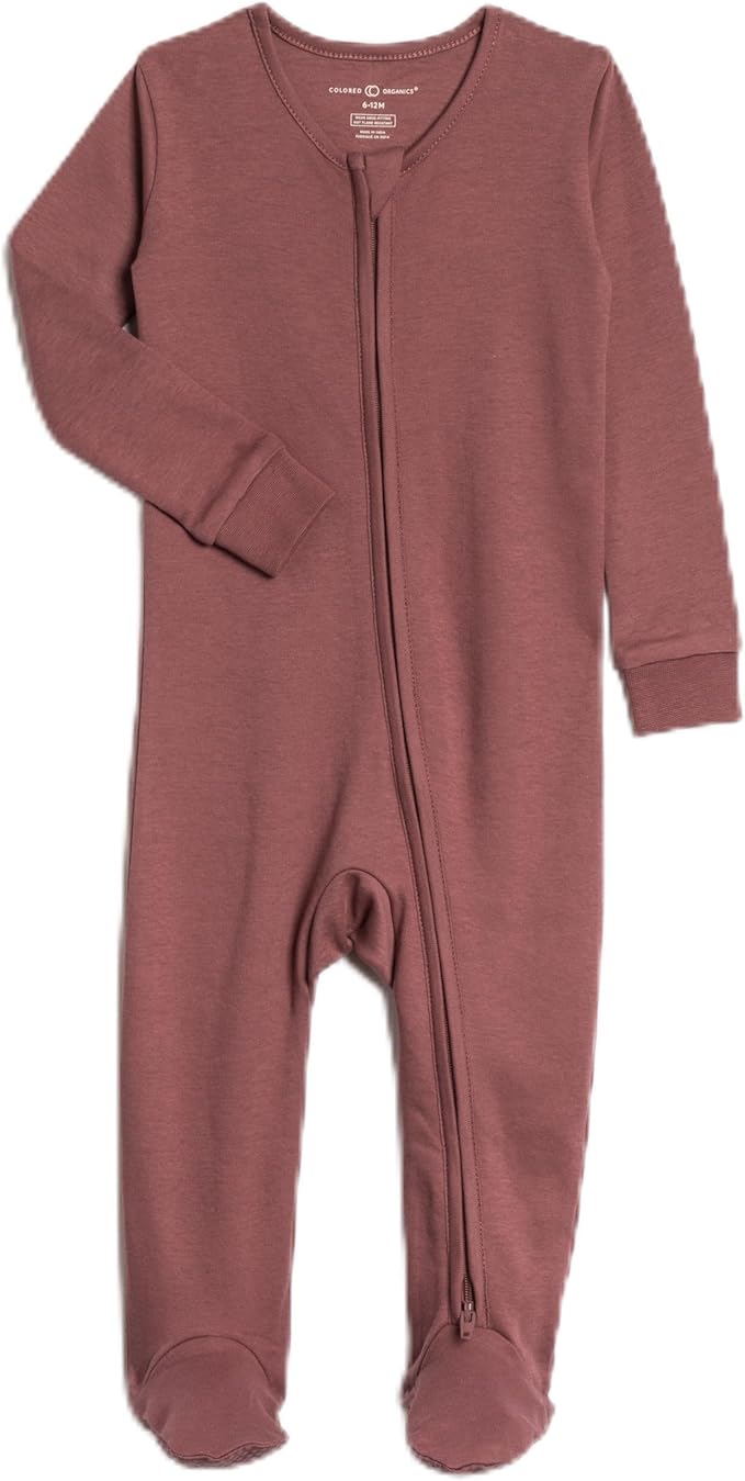 Colored Organics Baby Zip-Up Footed Sleeper by ColoredOrganics