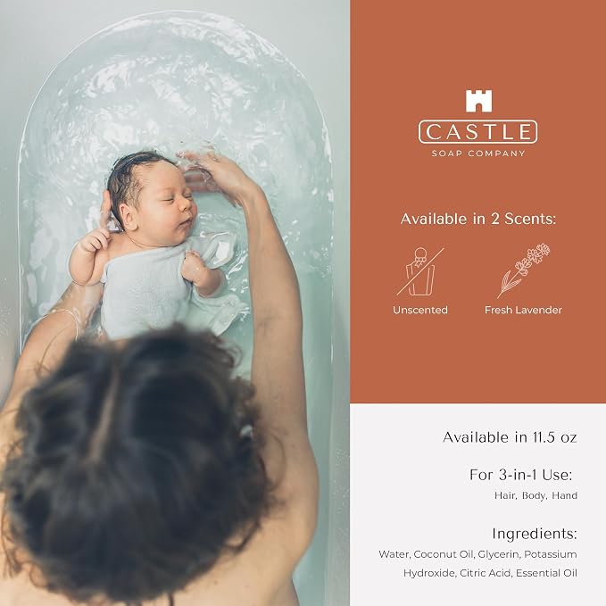 Foaming Baby Castile Soap | 3-In-1 Uses: Hair, Hand | Nourishing Coconut Oil - Image 4