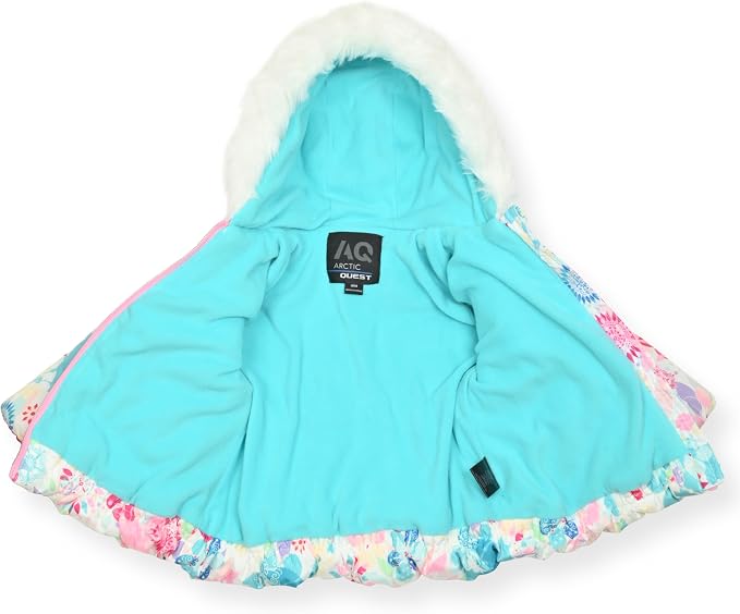 Arctic Quest Little Girls Bib Snow Pants and Ski Jacket Water-Resistant Snowsuit - Image 4