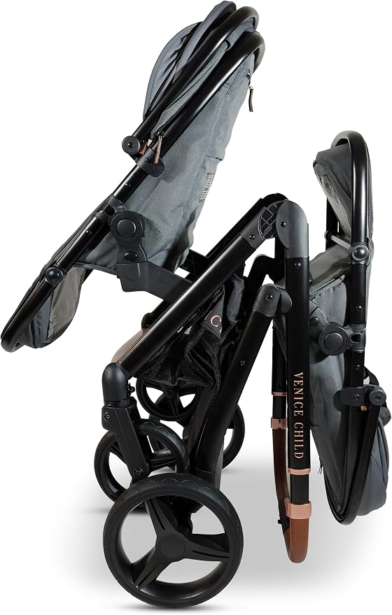 Venice Child Midnight Ventura Single to Double Sit-and-Stand Stroller & 2nd - Image 4