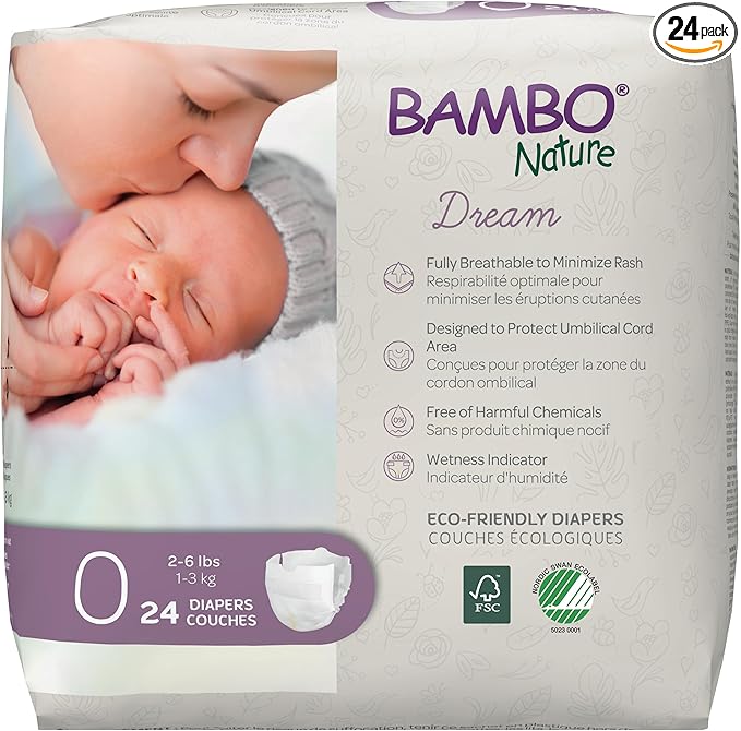 Bambo Nature Hypoallergenic Dream Baby Diapers, Premium Eco-Labeled Sustainable by BamboNature