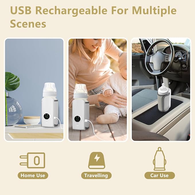 Portable Bottle Warmer for Travel, Instant Heating & Constant Warming, Portable - Image 5
