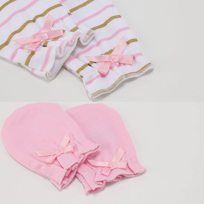 Baby Hat and Mittens Set Newborn Baby Hats Caps - Image 4