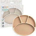 BIBaDO - Silicone Suction Divider Plate - Toddler Plates - Help Develop Motor by BIBaDO