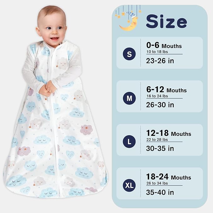 Newborn Sleep Sack Baby Swaddle, 0-12 Months, 3-Way Adjustable Wearable Blanket - Image 3