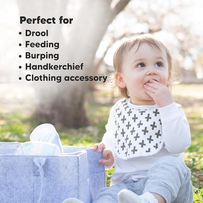 8-Pack Organic Baby Bibs for Boys, Girls - Image 7